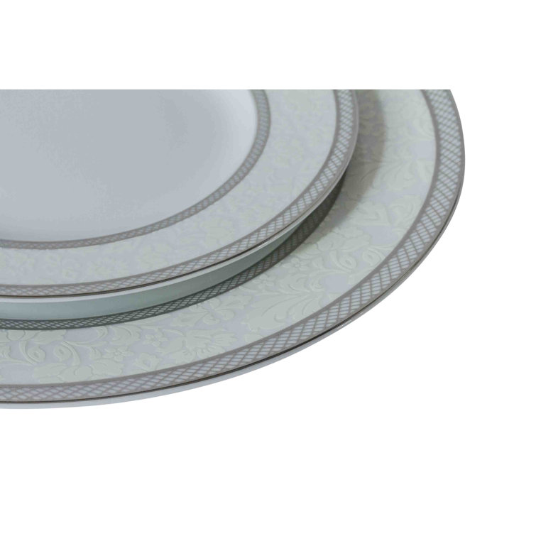 Brilliant Floral Lace 24 PC Bone China Dinnerware Set, Service for 6 Wayfair Canada